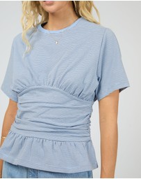 All About Eve - Tyler Stripe Tee Blue