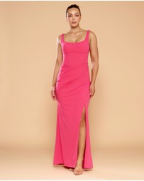 CATHERINE FERRARO - Elena Square Neck Gown