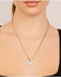 Lovisa - Waterproof Gold Plated Stainless Steel Acrylic Doughnut Pendant Necklace