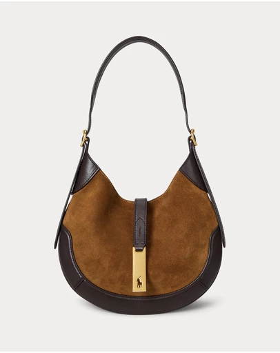 Polo Ralph Lauren - Polo ID Suede-Leather Small Shoulder Bag