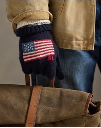 Polo Ralph Lauren - Flag-Intarsia Wool-Blend Touch Gloves