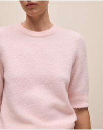 Trenery - Alpaca Merino Blend T-shirt in Rose Quartz