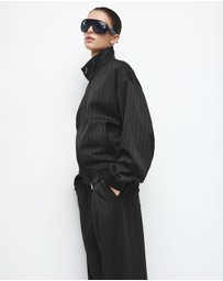 M.N.G - Pinstripe Bomber Jacket