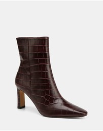 Wittner - Nina Croc Embossed Leather Ankle Boots