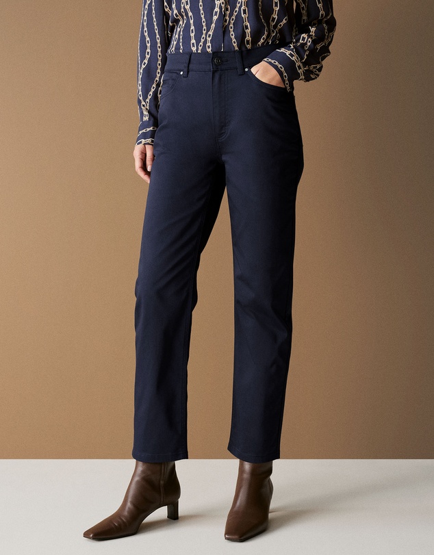 Trenery - Sateen Modern Straight Leg Jean in Night Sky