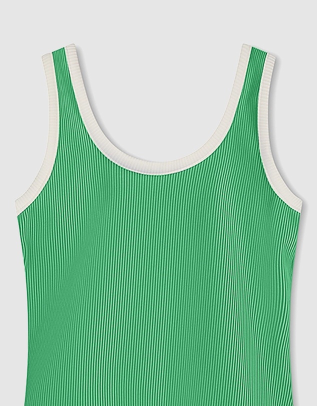 Zulu & Zephyr Mini - Mini Stripe Rib Scoop One Piece - Kids
