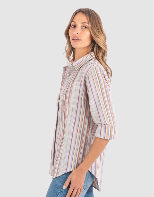 CAMIXA - IRIS Stripes Linen Shirt