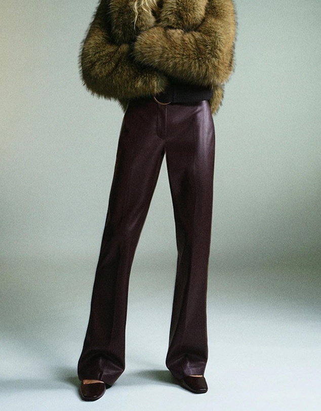 M.N.G - Faux-Leather Flared Trousers