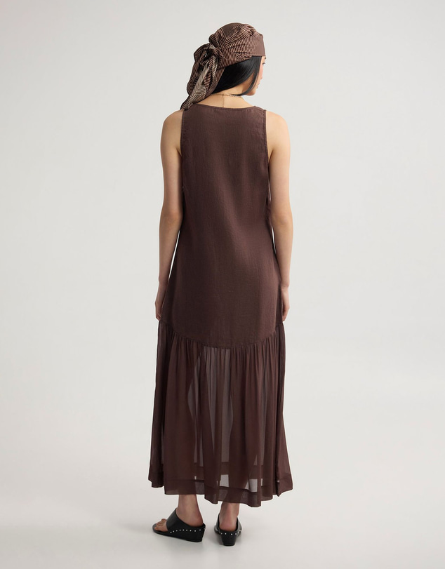 Oxford - Fenna Linen And Georgette Dress