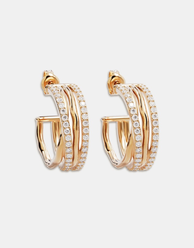 By Charlotte - Entwined Hearts Large Hoops