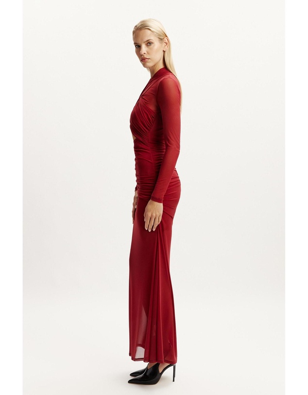 Bardot - Veria Wrap Mesh Maxi Dress