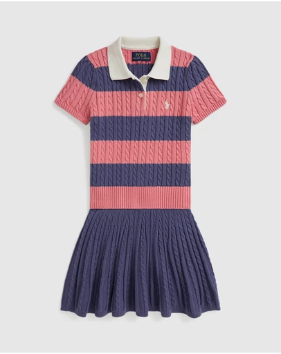 Polo Ralph Lauren - Cable Cotton Polo Sweater & Skirt Set - Kids