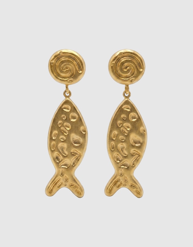 Miz Casa and Co - Fish Drop Stud Earrings