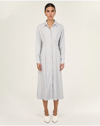 Staple the Label - Muse Stripe Midi Shirt Dress
