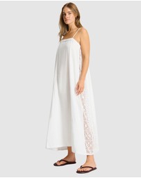 Sea Level Australia - Shore Linen Panelled Bandeau Lace Maxi Dress