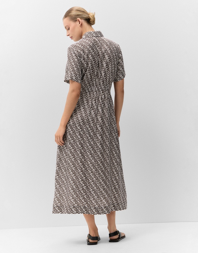 UNISON - Collared Geo Midi Dress