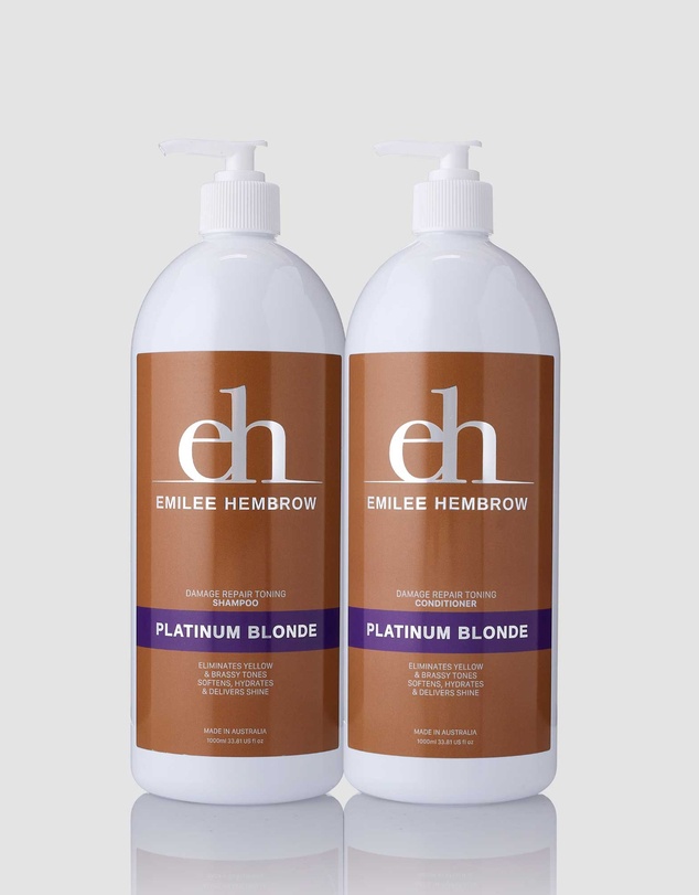 Silk Oil of Morocco - Silk x Emilee Hembrow Platinum Blonde Range Duo - 1 Litre