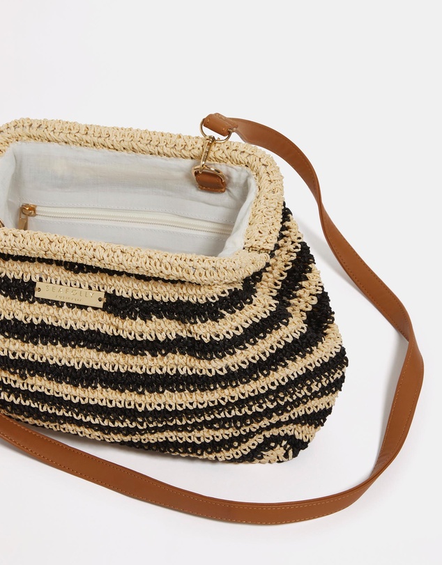 Seafolly - Raffia Stripe Pouch Bag