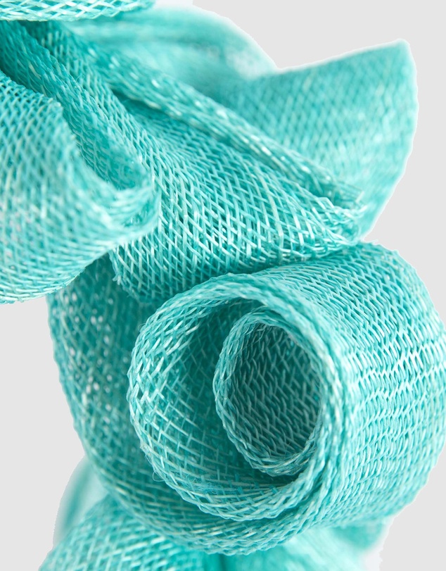 Max Alexander - Sinamay Curls Aqua Fascinator