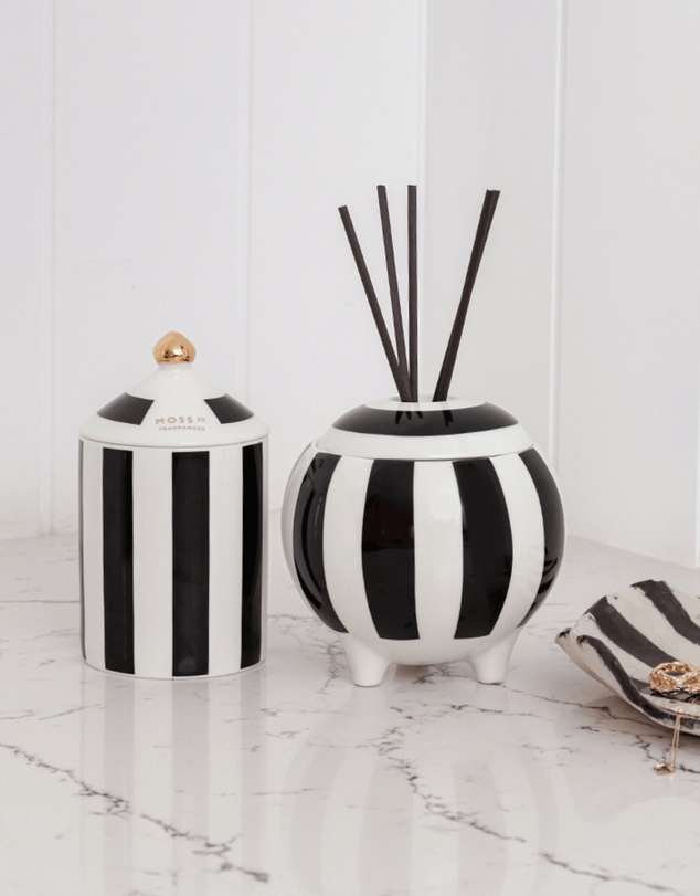 Moss St Fragrances - Jasmine, Amber & Saffron Ceramic Candle 360g