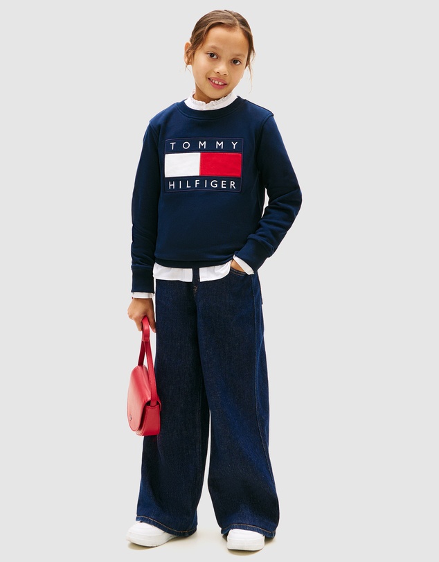 Tommy Hilfiger - Heritage Flag Applique Crew Neck Sweatshirt - Teens