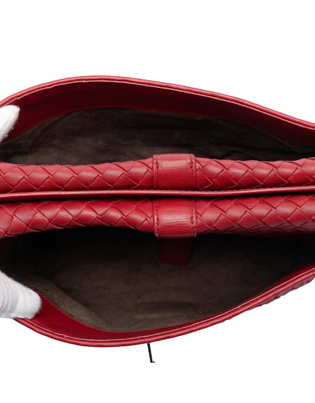 Pre-Loved by Azura Reborn - Pre-Loved Nappa Intrecciato Double Sided Flap Messenger Bag