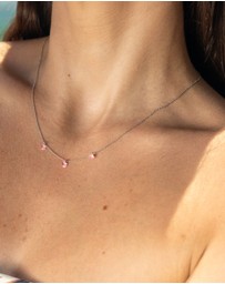 Georgini - Mirage Ethereal Morganite Cubic Zirconia Necklace Silver