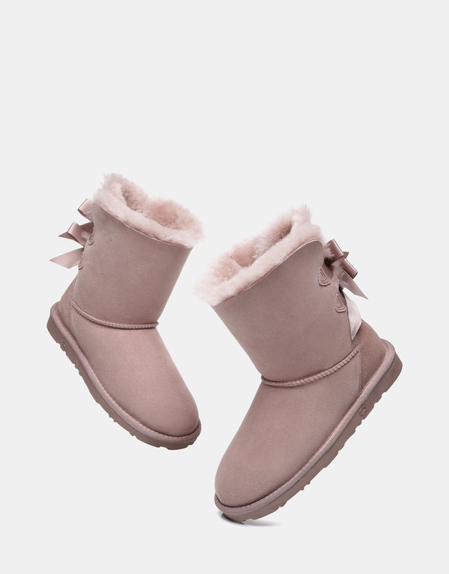 EVERAU - EverAU Ugg Short Back Bow Sheepskin Upper UGG Boots