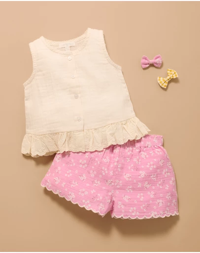 Purebaby - Floral Set-Kids-Babies