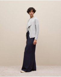 Trenery - Bamboo Viscose Marle Jacket in Light Grey Marle