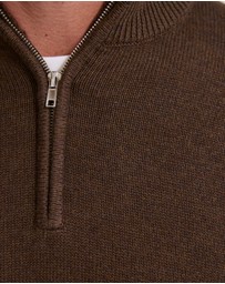 Oxford - Robert Zip Neck Knit Pullover