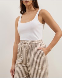 Atmos&Here - Niva Striped Relaxed Pants