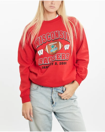 Vintage by The Real Deal - Pre Loved - Vintage NCAA Wisconsin Badgers Sweatshirt