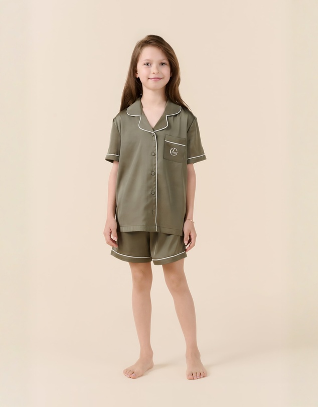Gingerlilly - Mini Sonia Silky Satin Short PJ Set