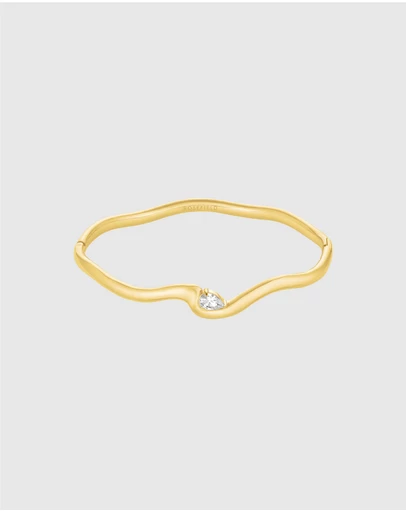 Rosefield - Marquise Wave Gold-Tone Bangle