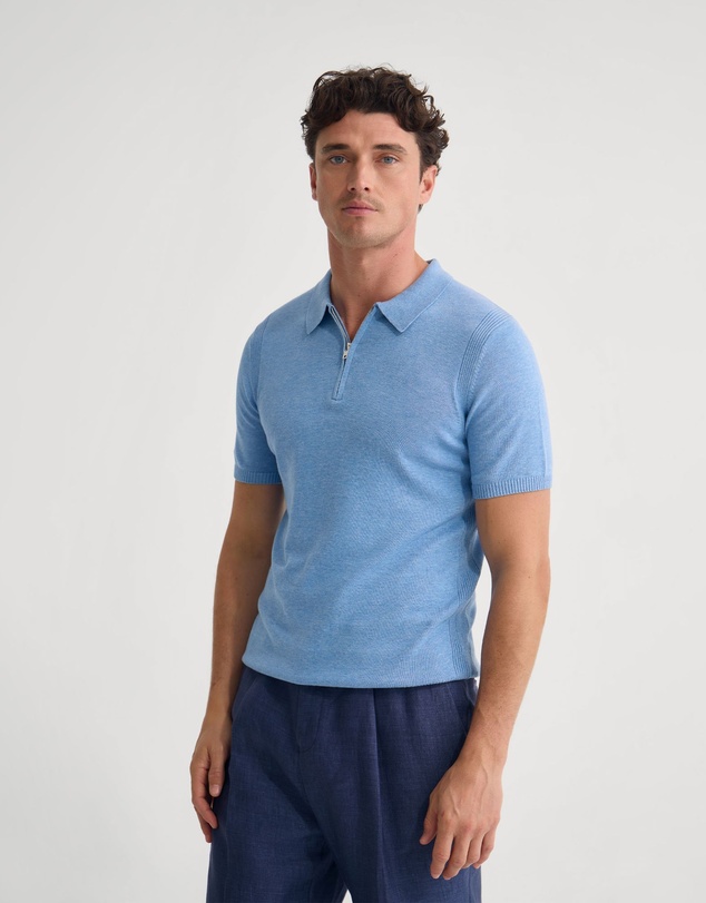 Oxford - Otis Zip Neck Knitted Polo
