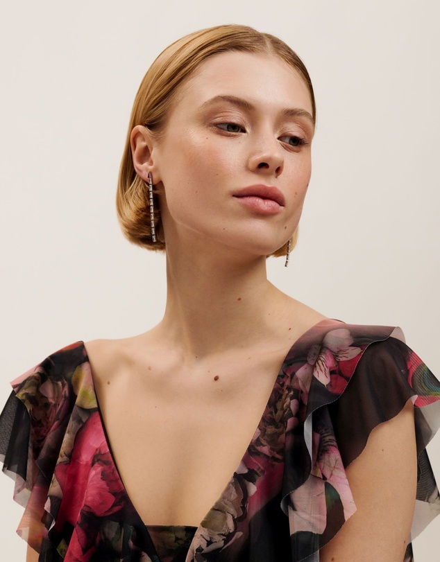 Ted Baker - Isalie Crystal Baguette Slinky Drop Earrings