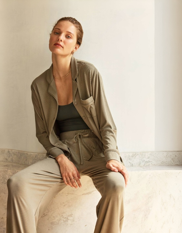 Gingerlilly - Emilia Ribbed Lounge PJ set