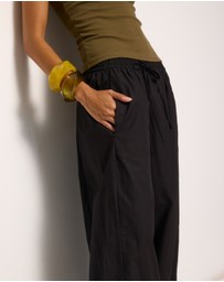 AERE - Ember Cotton Elasticated Barrel Leg Pants