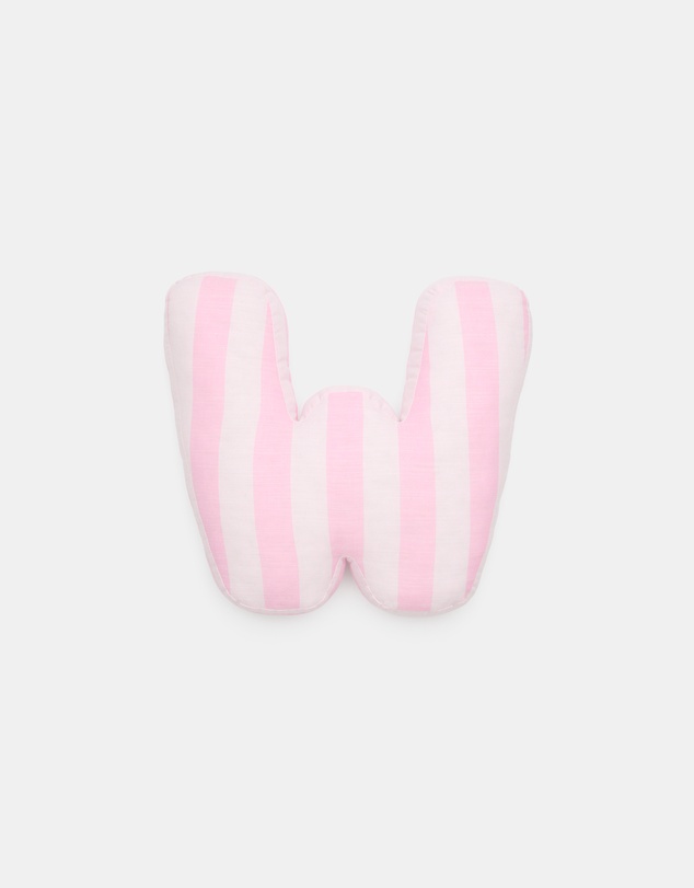 Seed Heritage - Pink Stripe Initial Cushion