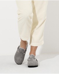 Birkenstock - Boston Suede Leather/Shearling Narrow