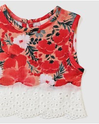 WITH LOVE FOR KIDS - Cotton Muslin Lace Top - Babies - Kids