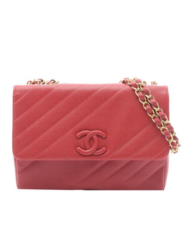 Pre-Loved by Azura Reborn - Pre-Loved Jumbo Diagonal Quilt Flap Bag