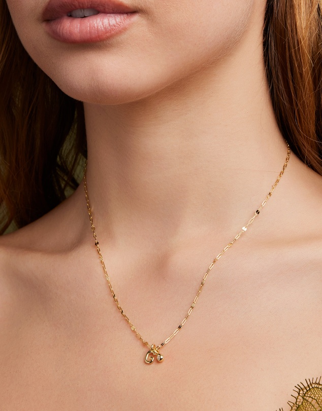 Zoe Olivia - 14K Gold Vermeil Imprint Initial G Cubic Zirconia Necklace