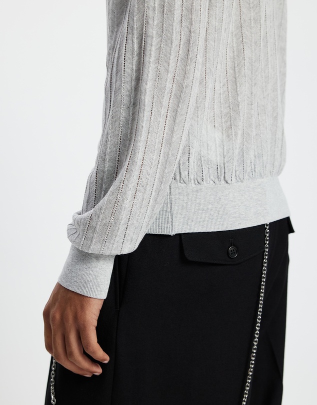 Recto - Lace Rib Sheer Knit Top