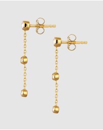 Elli Jewelry - Earrings Stud Crystal 925 Sterling Silver Gold-Plated