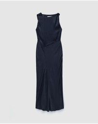 & Other Stories - Twist-Detail Satin Midi Dress
