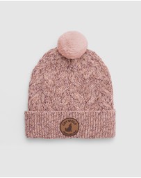 Crywolf - POM POM BEANIE Mauve Speckle