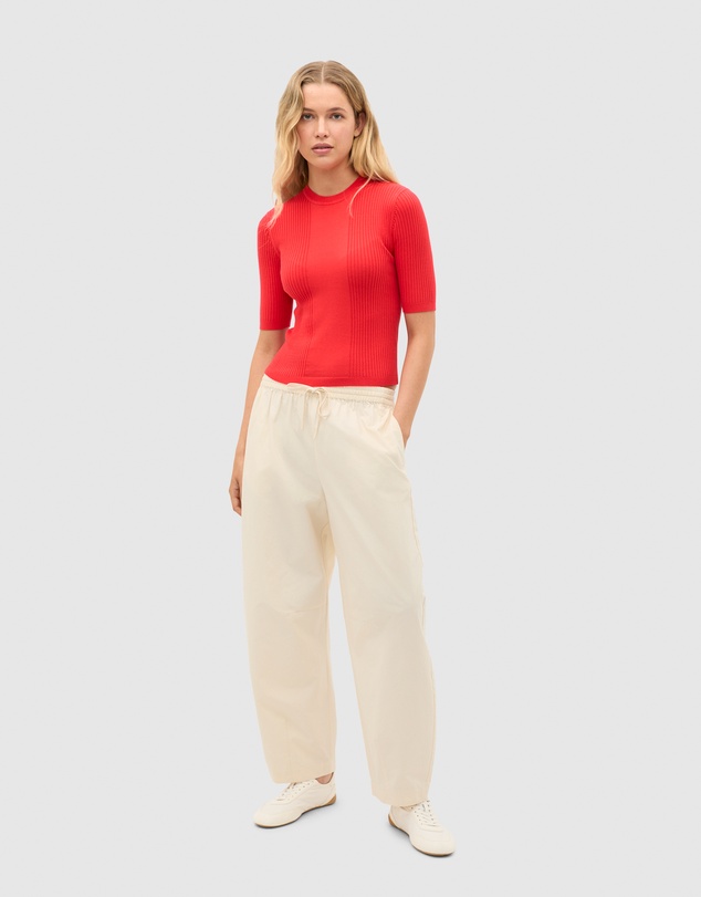 Seed Heritage - Cotton Blend Rib Knit Top