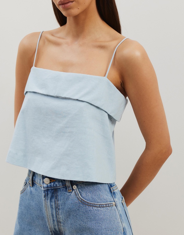 Atmos&Here - Orielle Linen Blend Square Neck Cami